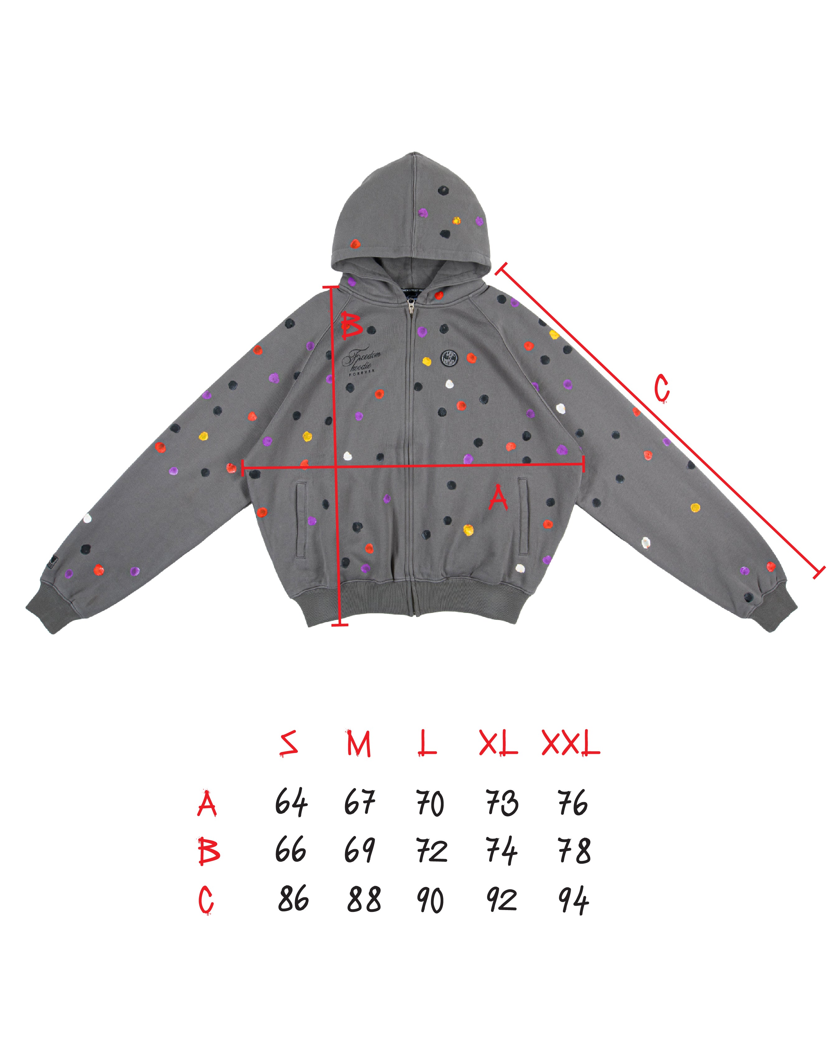 FREEDOM ZIP HOODIE: WASHED BLACK