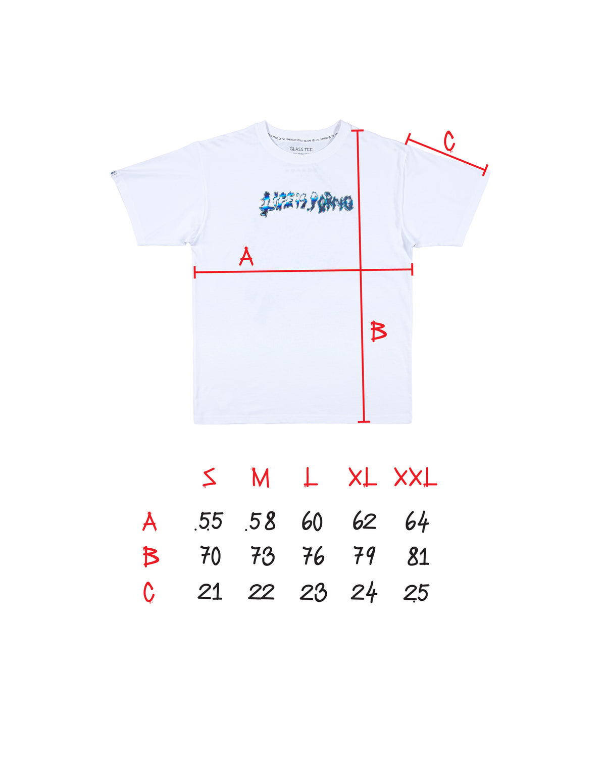 GLASS TEE: WHITE