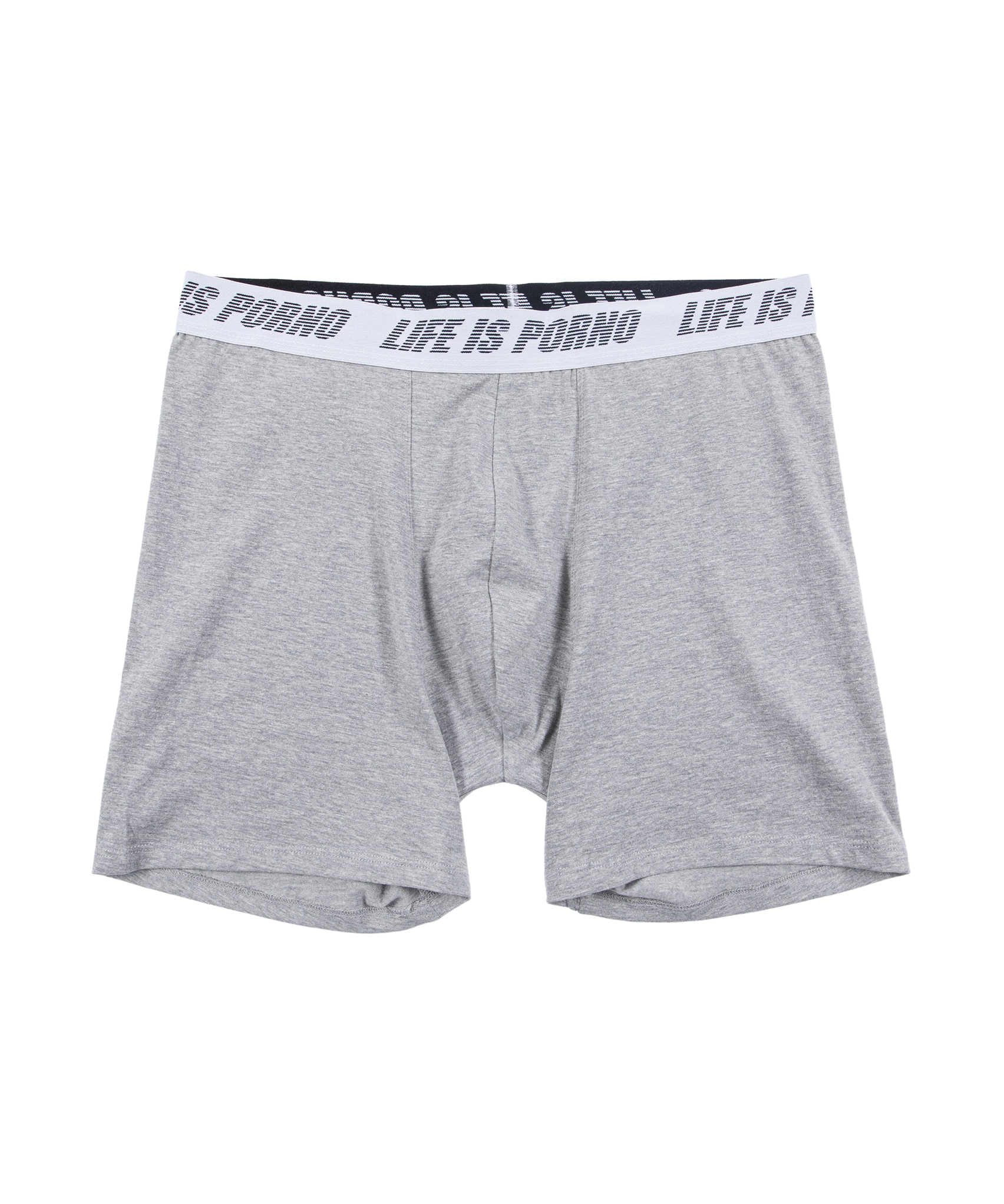 LIFE BOXER BRIEFS 2.0: GREY MELANGE