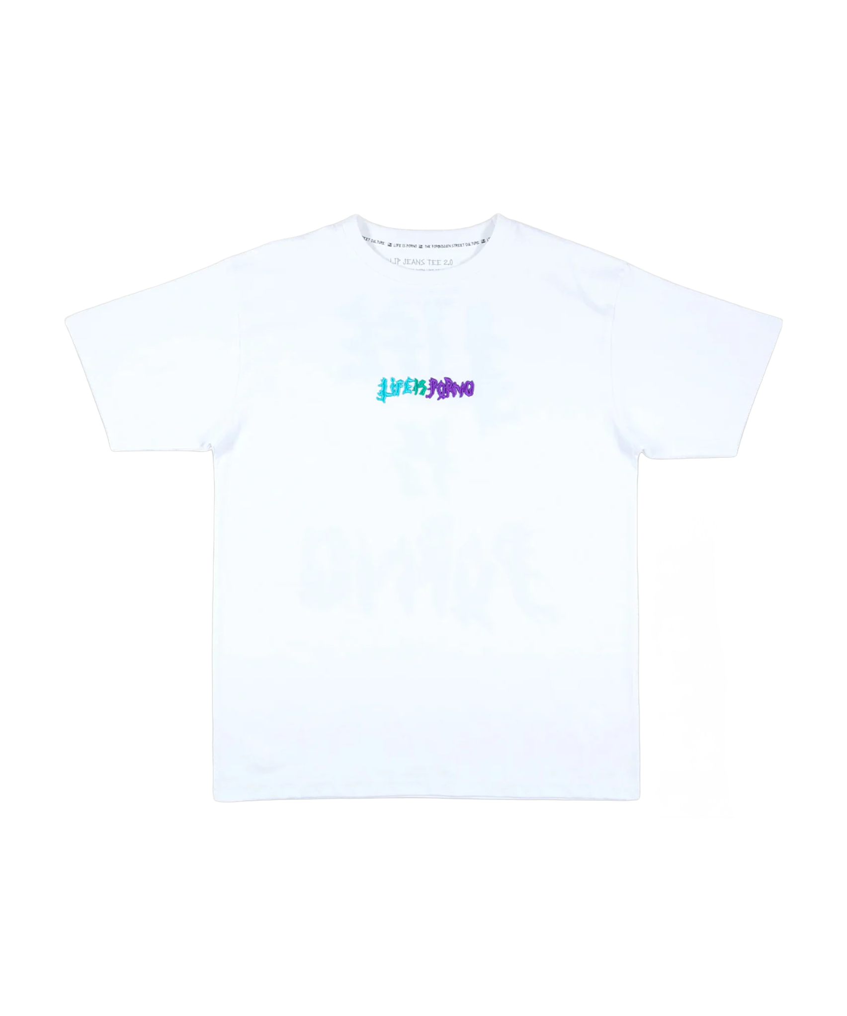 LIP JEANS TEE 2.0: WHITE