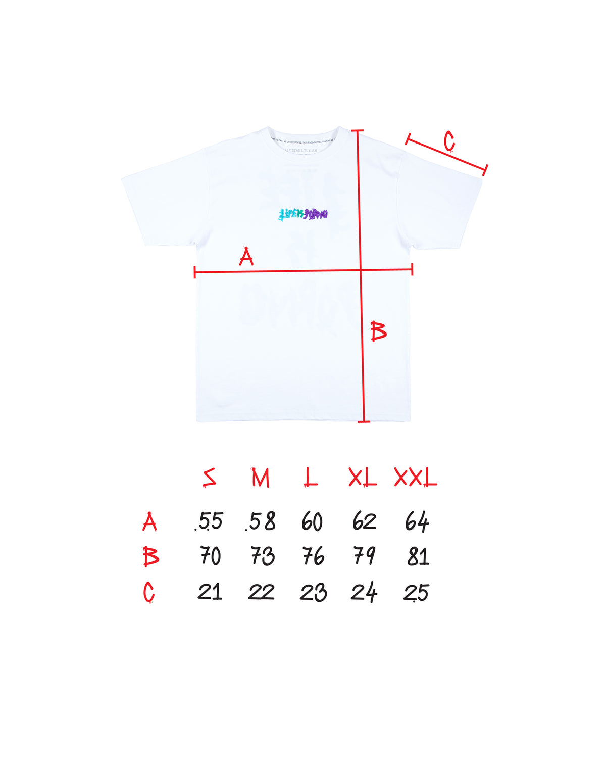 LIP JEANS TEE 2.0: WHITE