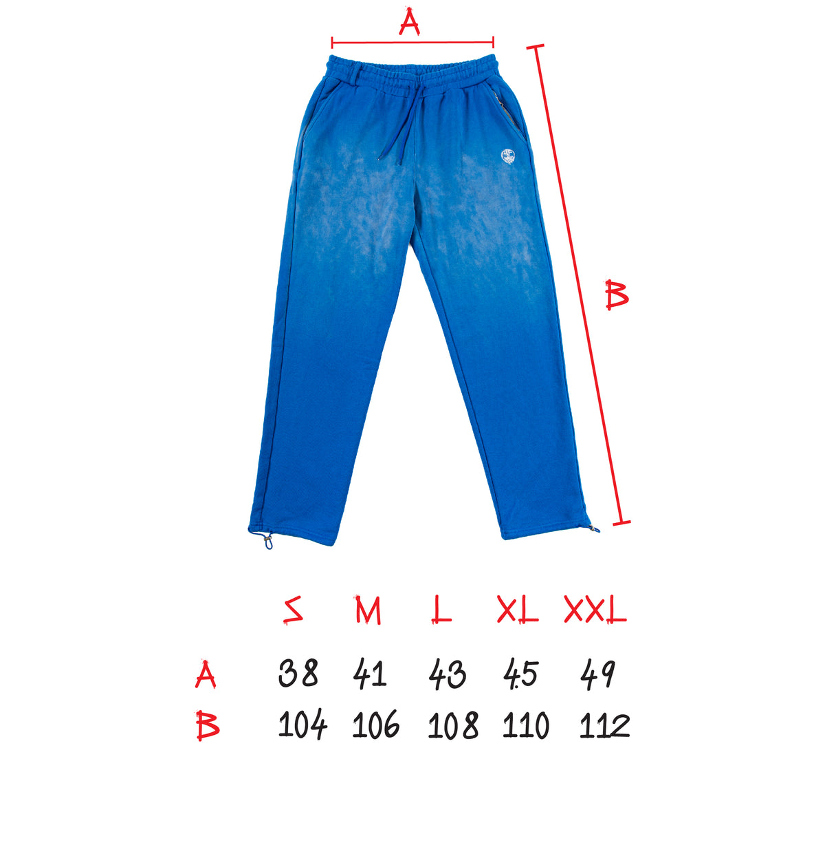 NY SWEATPANTS: WASHED BLUE