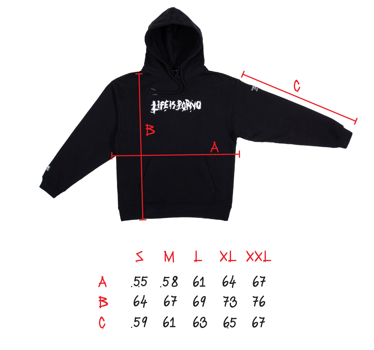 ORIGINAL HOODIE: BLACK/WHITE