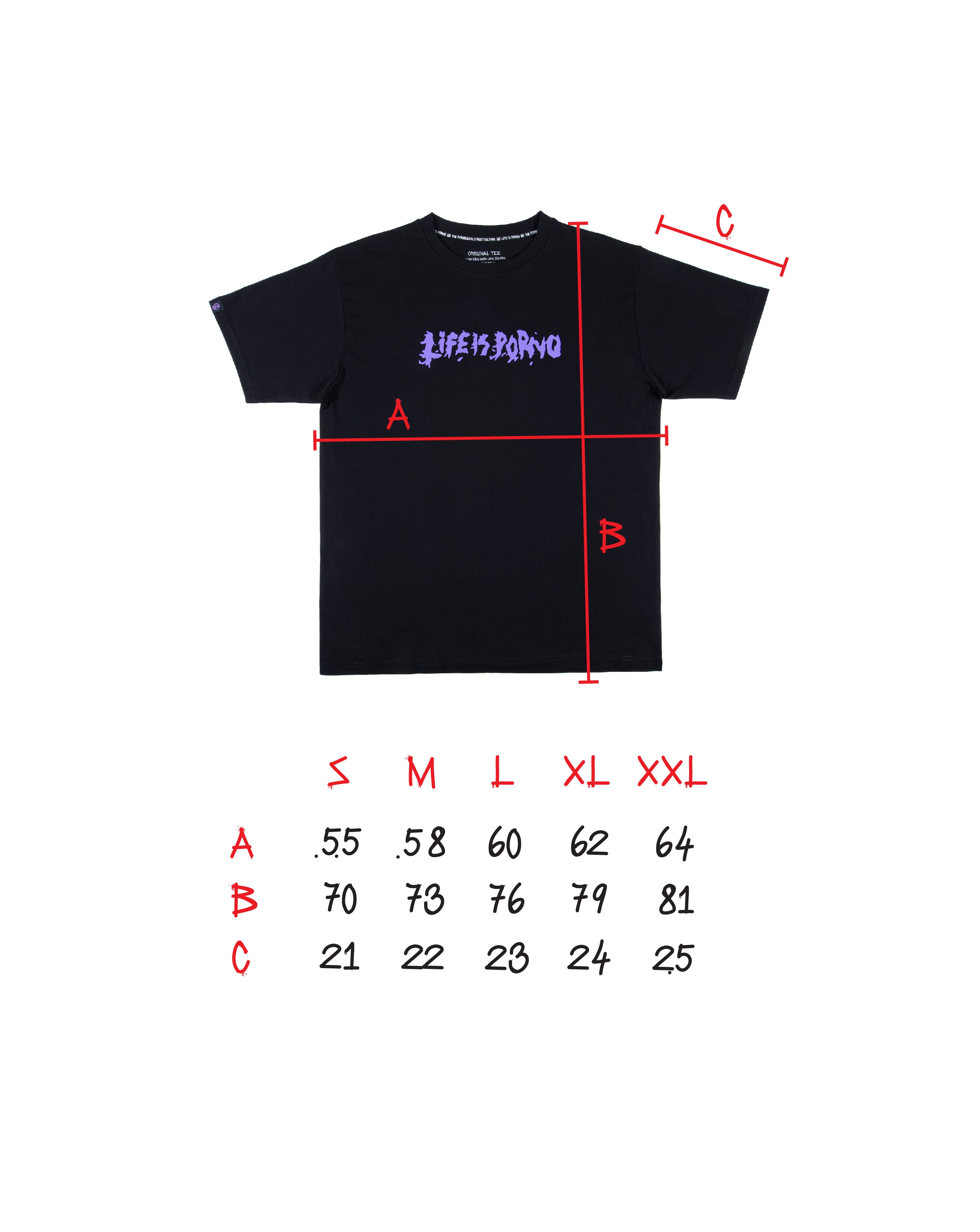 ORIGINAL TEE: BLACK/PURPLE