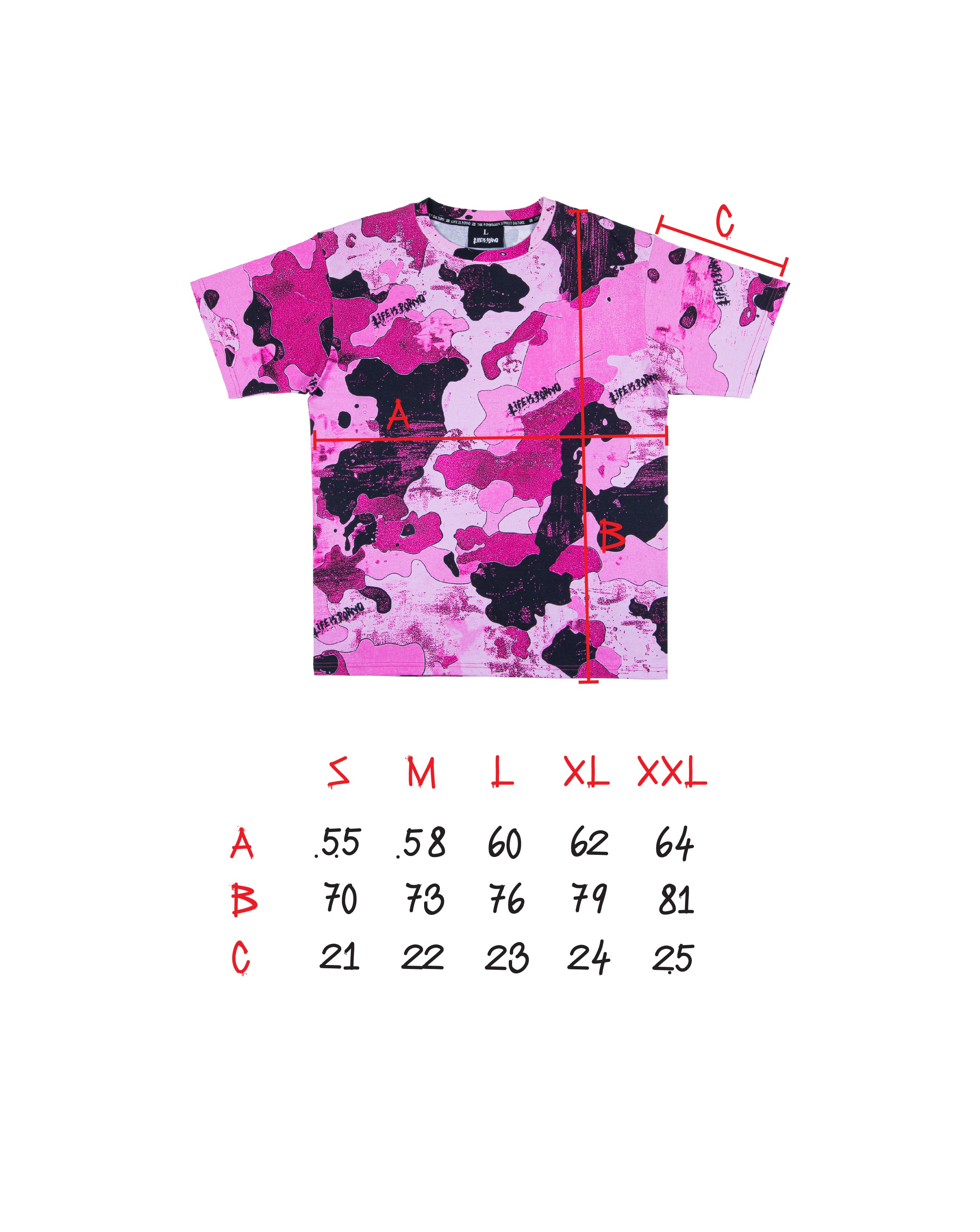 CAMO TEE: PINK