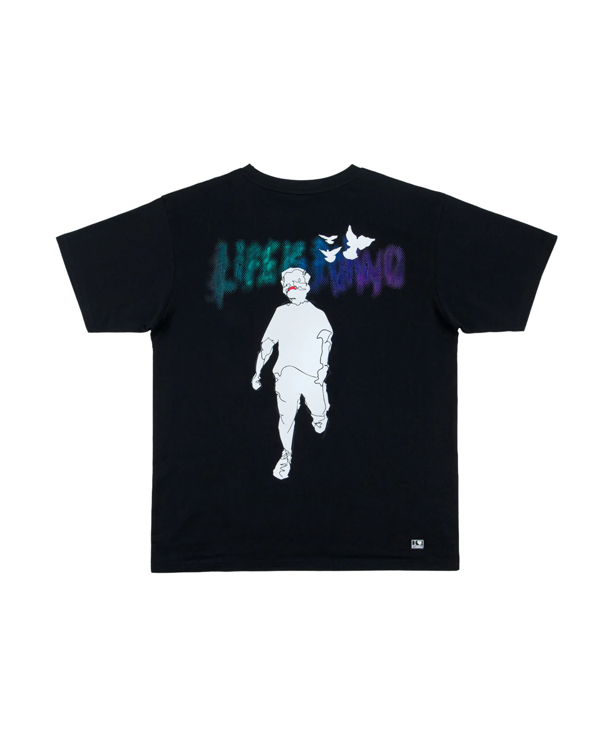 RUMPEL TEE: BLACK