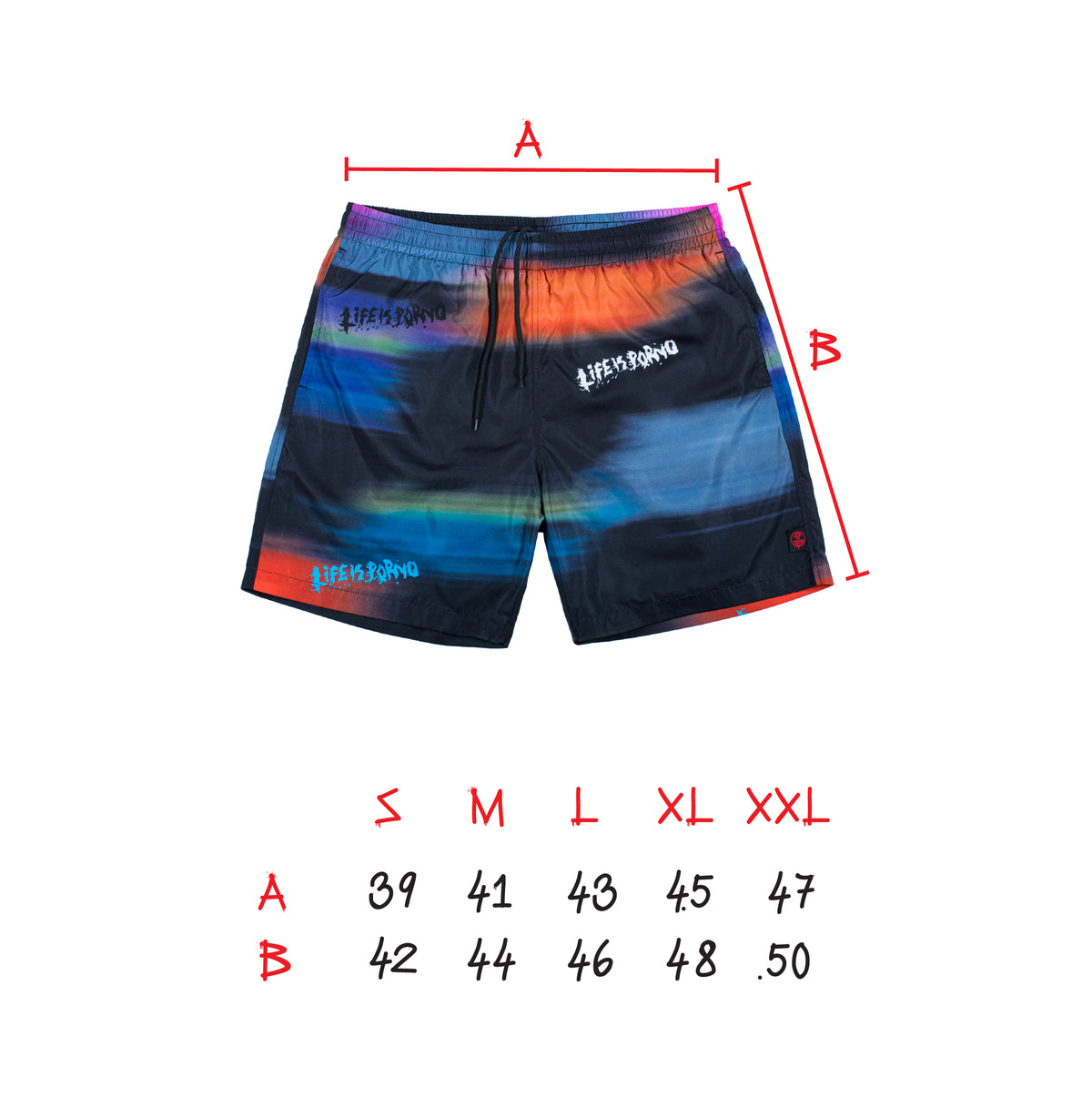 BLURRY HAWAII SWIMSHORTS