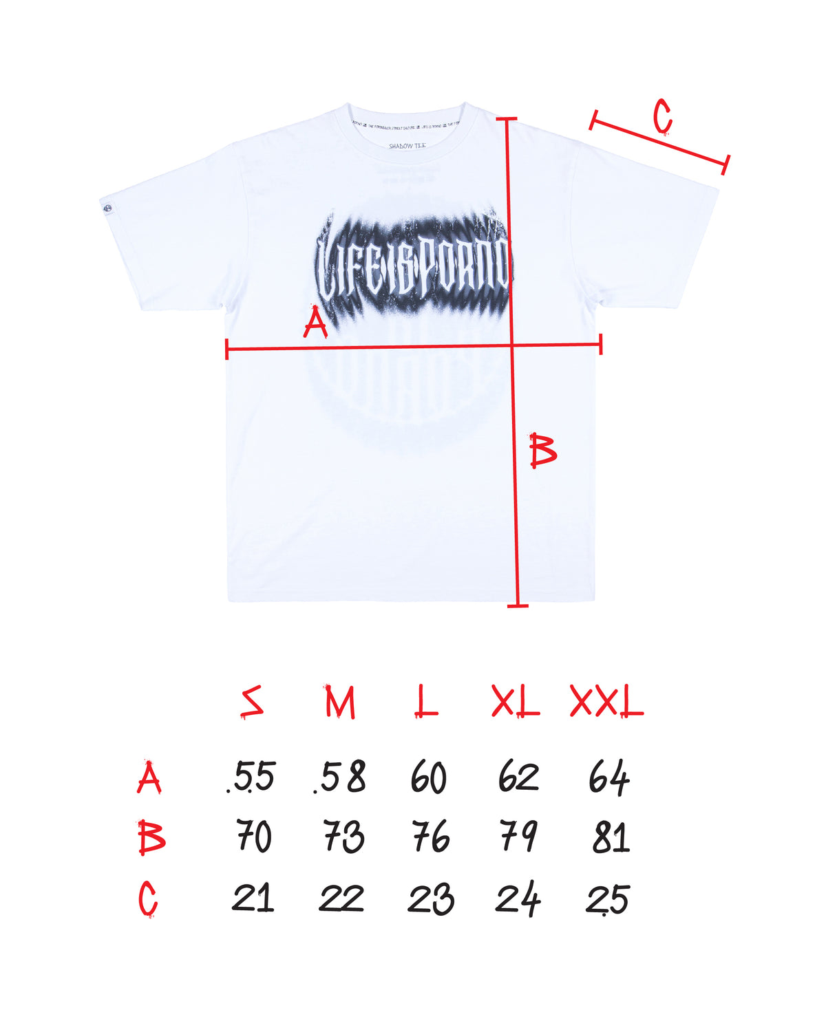 SHADOW TEE: WHITE
