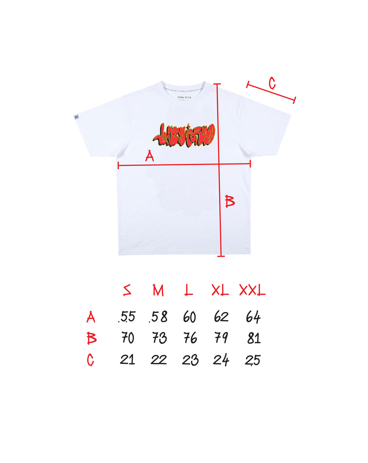 THROW UP TEE: WHITE