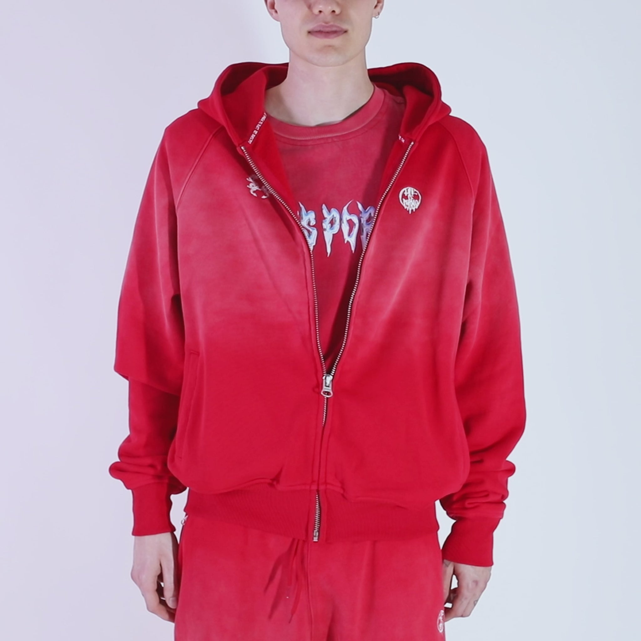 HEAVY WEIGHT 12.4oz CIRCLE LOGO ZIP HOODIE – That's life